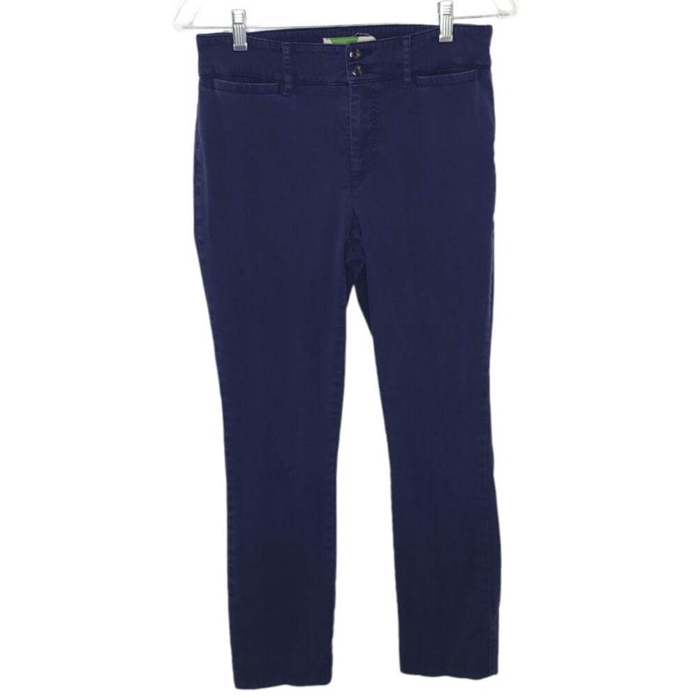 by Anthropologie Navy Chino Skinny Ankle Pants Brushed Cotton Women 6